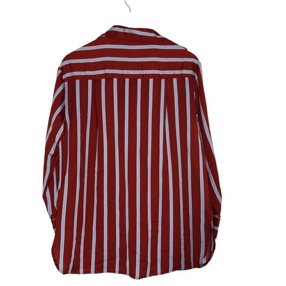 Sweet Baby Jamie Top Striped Long Sleeve Collared Button Front Shirt Red Blue S - Picture 6 of 11